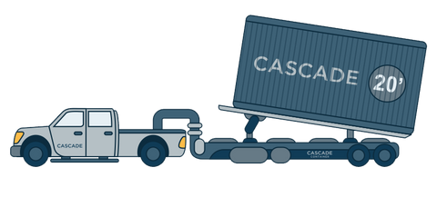 Cascade Crate Truck & Trailer with 20' Container